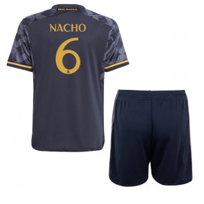 Real Madrid Nacho #6 Gostujuci Dres za Dječji 2023-24 Kratak Rukavima (+ kratke hlače)